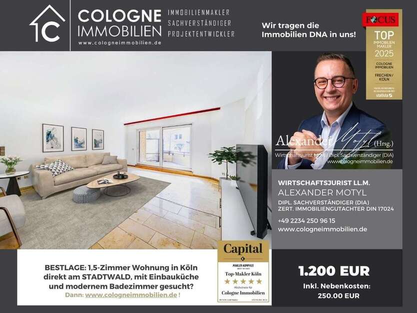 Wohnung zum Mieten in Köln 950 € 50 m²