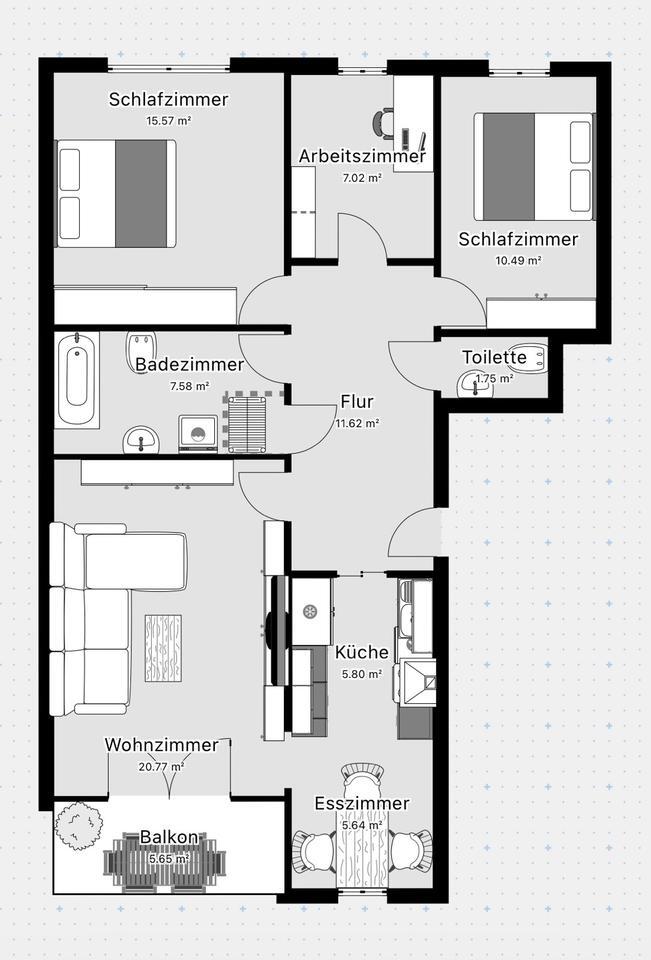 Troisdorf 4-Zimmer Saniert Aufzug Möbliert Voll Ausstattung