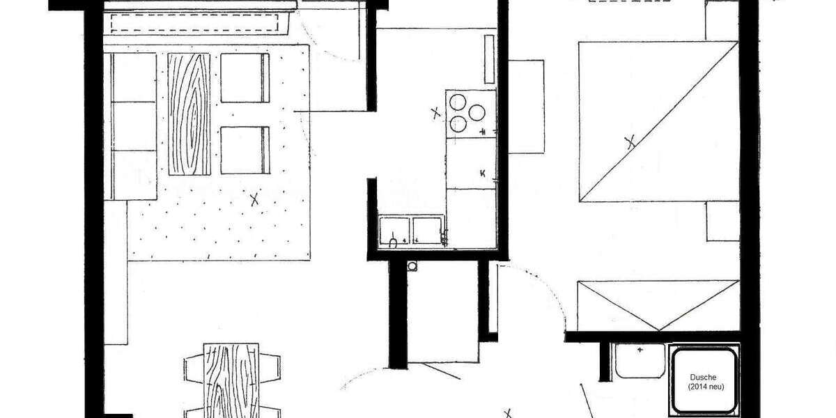 Etagenwohnung Bonn Auerberg - 2 Zimmer, 46 m&sup2;, 515&euro; | Angebot:26945033