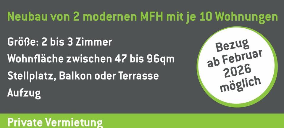 Neubau von 2 modernen Mehrfamilienhäusern mit Blick ins Grüne zimmer