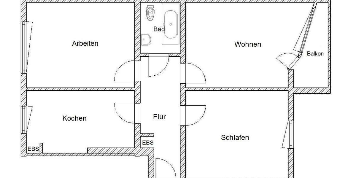 Etagenwohnung Bonn Nordstadt - 3 Zimmer, 80 m&sup2;, 805&euro; | Angebot:26905127