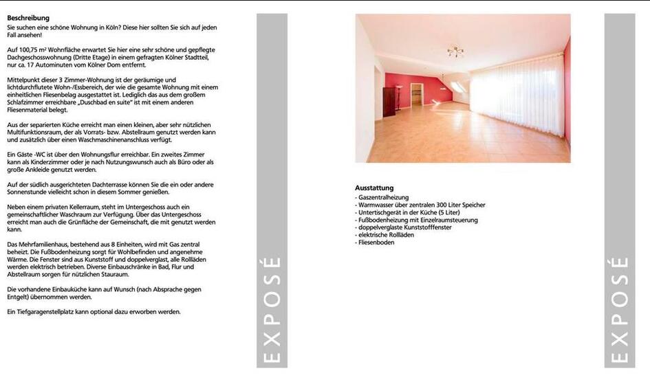 Exklusive Wohnung 3 Zimmer 100m2 zu verkauf ohne Makler
