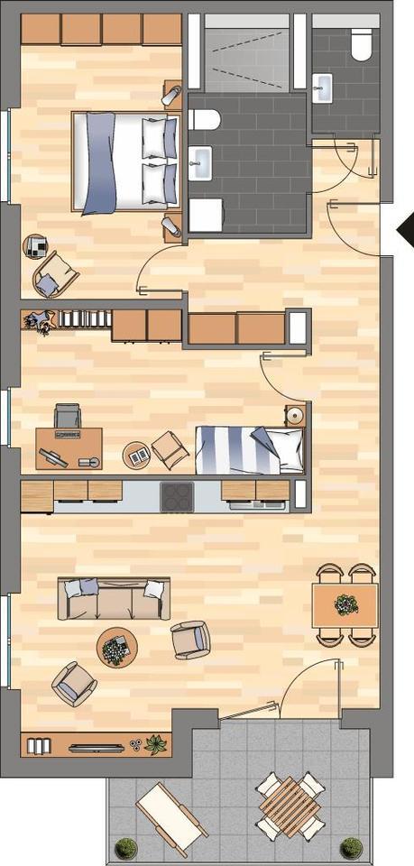 3-Zimmer-Wohnung in Bonn Endenich zimmer