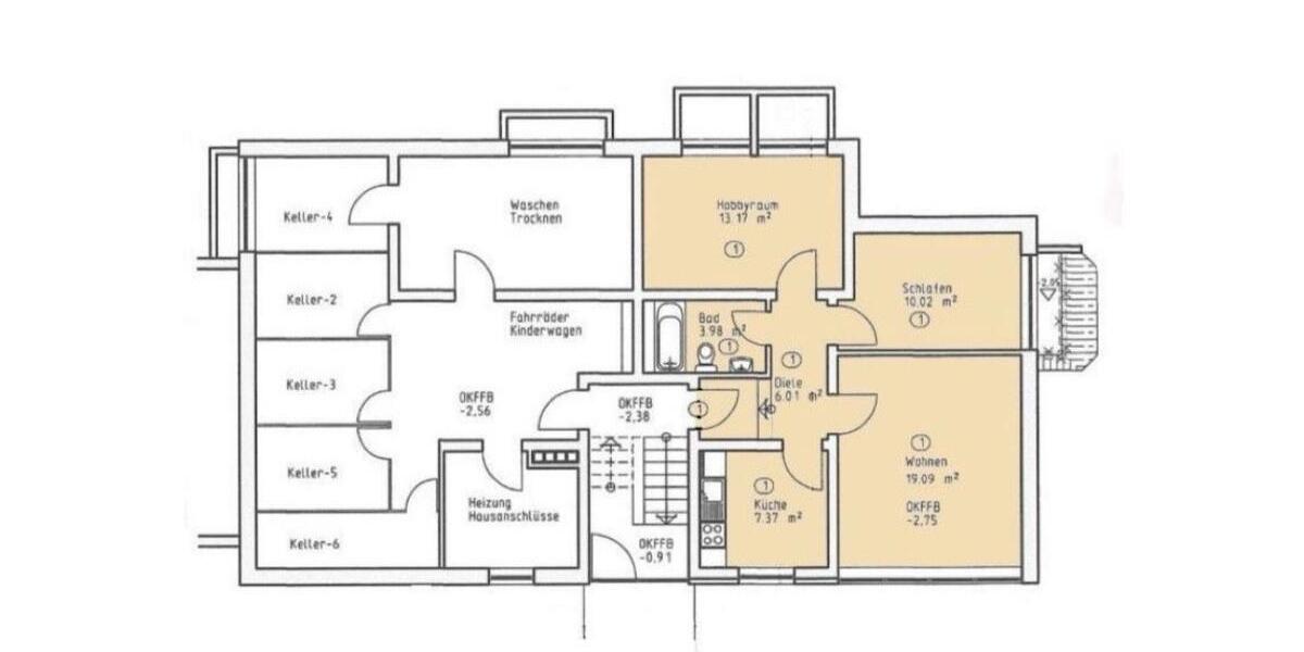 Kernsaniert & Modern: Hochwertige 3-Zimmer-Wohnung 3 zimmer
