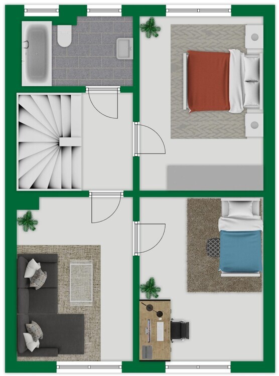 Sofort bezugsfrei: Top gepflegtes Reihenmittelhaus mit ca. 84 m² Wohnfläche + ausgebautem DG