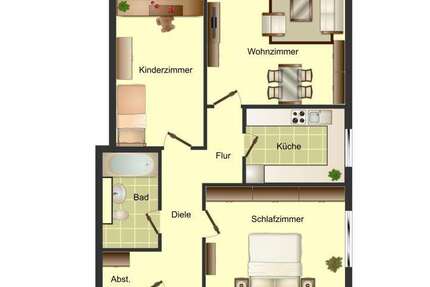 Wohnung zum Mieten in Köln 847 € 75.84 m² 3 zimmer