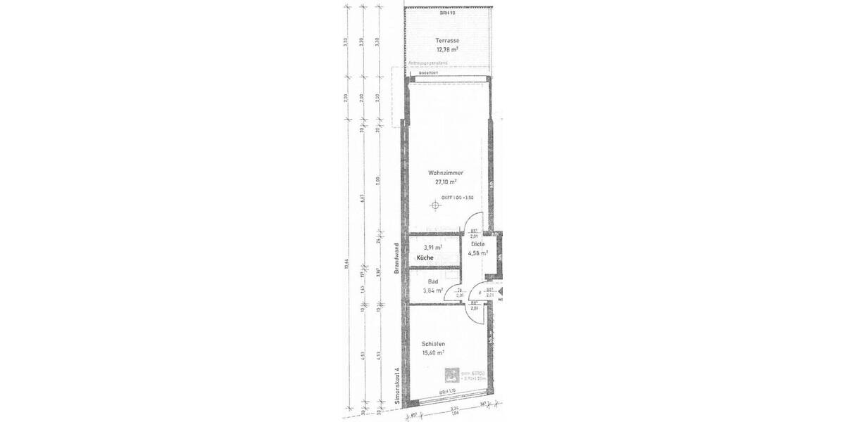 Terrassenwohnung Köln Weidenpesch - 2 Zimmer, 60 m&sup2;, 1.365&euro; | Angebot:26417644