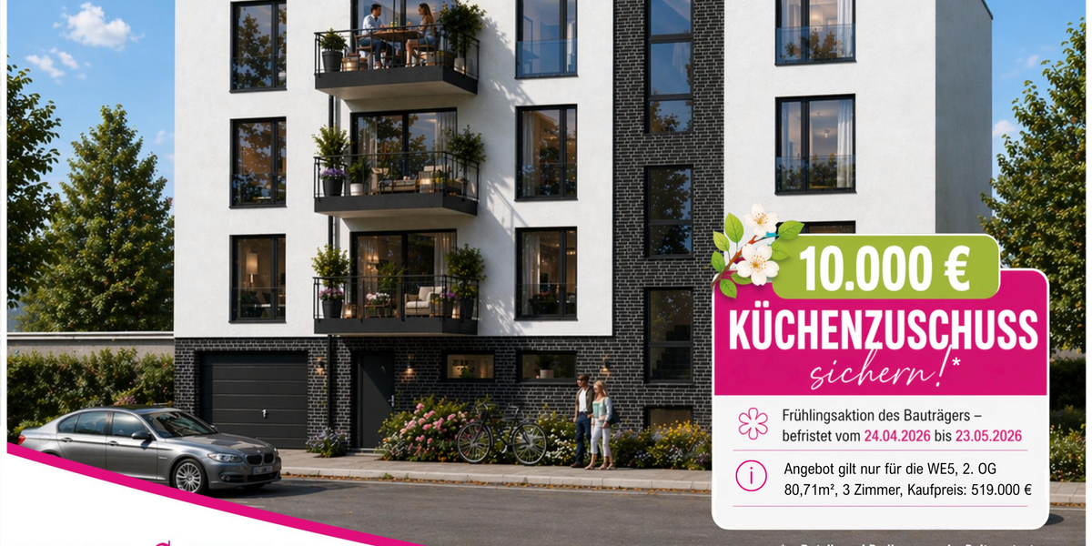 Etagenwohnung Bonn Hardtberg - 3 Zimmer, 81 m&sup2;, 519.000&euro; | Angebot:26306803