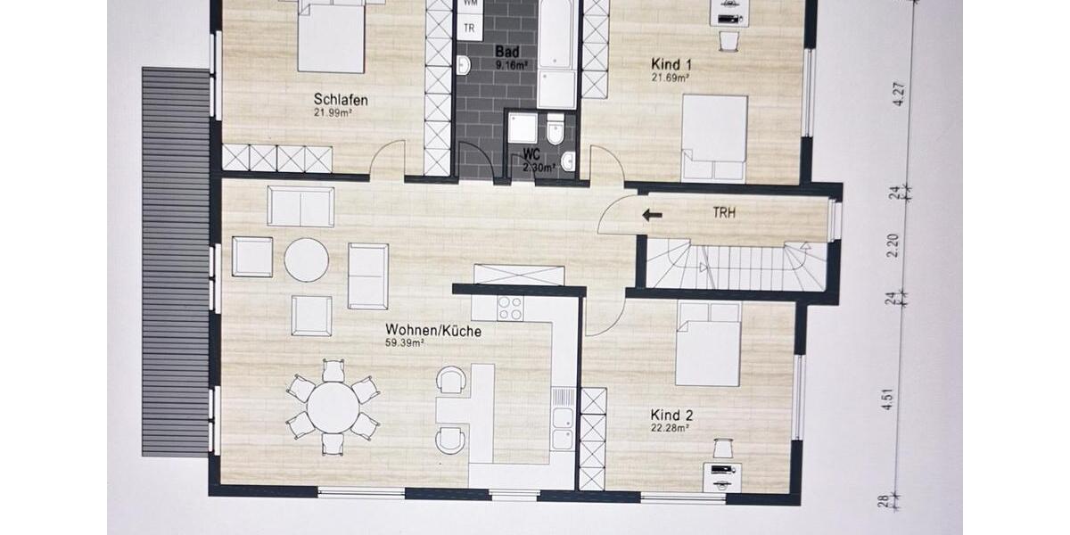 Etagenwohnung Troisdorf Bergheim - 4 Zimmer, 133 m&sup2;, 439.000&euro; | Angebot:27162493