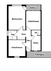 Schick Wohnen im Bonner Norden - 3 Zimmer Wohnung mit Balkon und Weitblick - 3- Bonn Bad Godesberg | Angebot:24757249