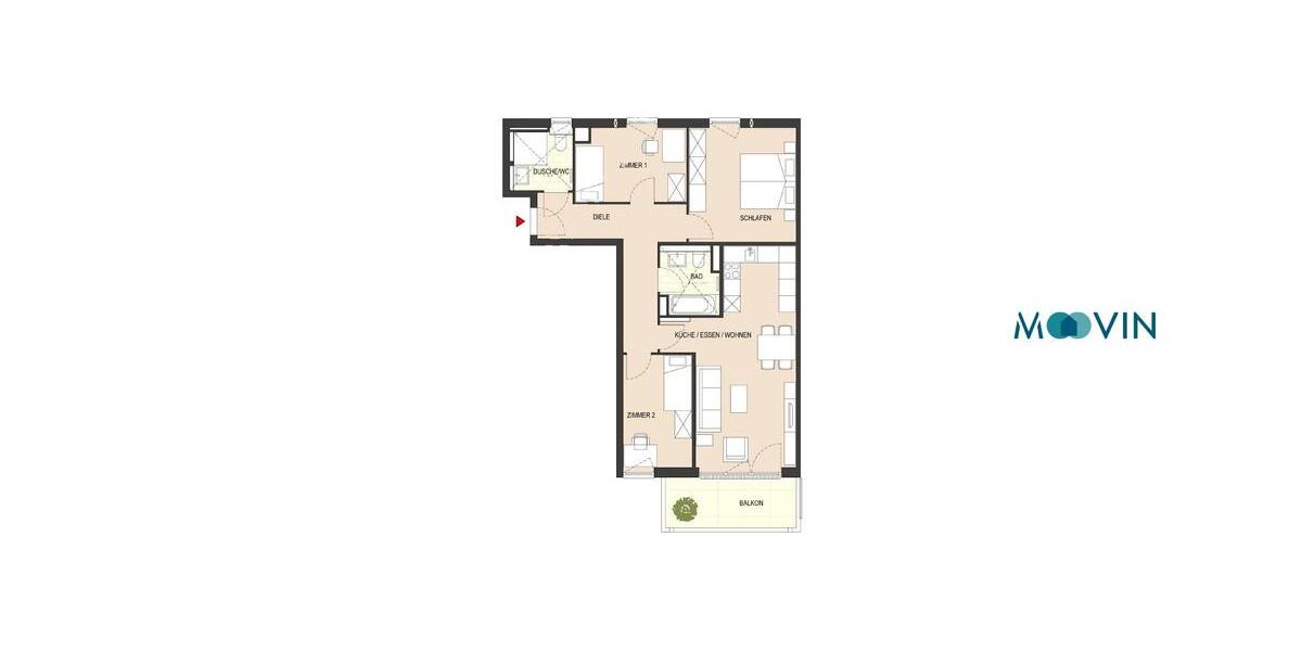 Etagenwohnung Bonn Tannenbusch - 4 Zimmer, 93 m&sup2;, 1.152&euro; | Angebot:25868108