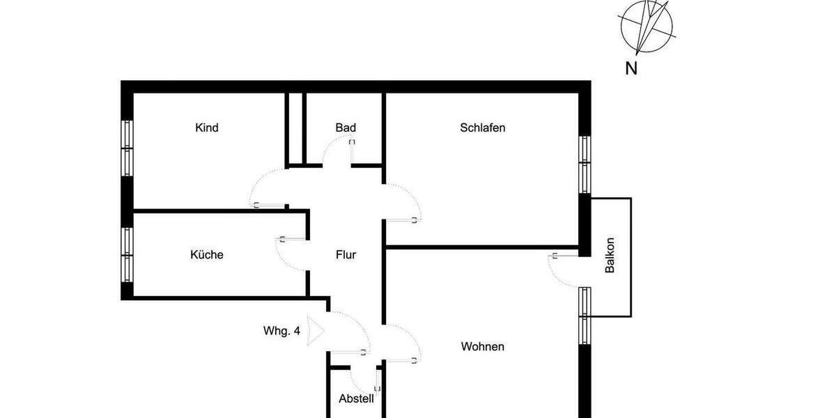 Etagenwohnung Köln Neustadt-Nord - 3 Zimmer, 66 m&sup2;, 385.000&euro; | Angebot:24595871