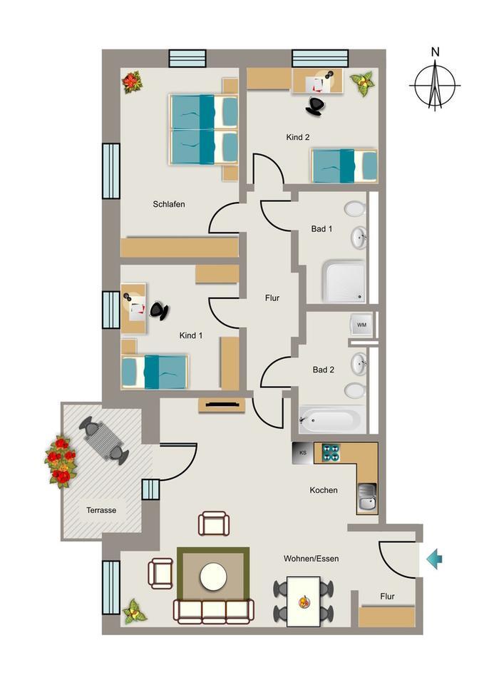 Bezugsfertige Neubauwohnung mit barrierearmer und gehobener Ausstattung zimmer