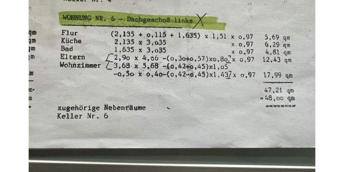 Etagenwohnung Bergisch Gladbach Heidkamp - 2 Zimmer, 48 m&sup2;, 150.000&euro; | Angebot:25657596