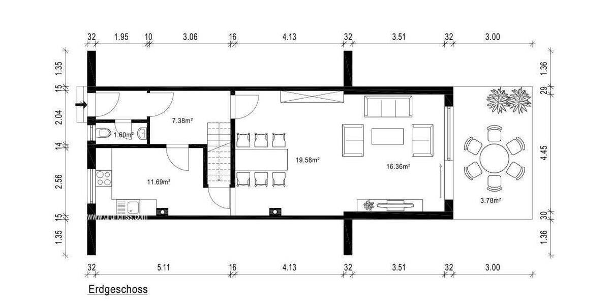 Reihenmittelhaus Köln Junkersdorf - 5 Zimmer, 128 m&sup2;, 819.500&euro; | Angebot:25678608