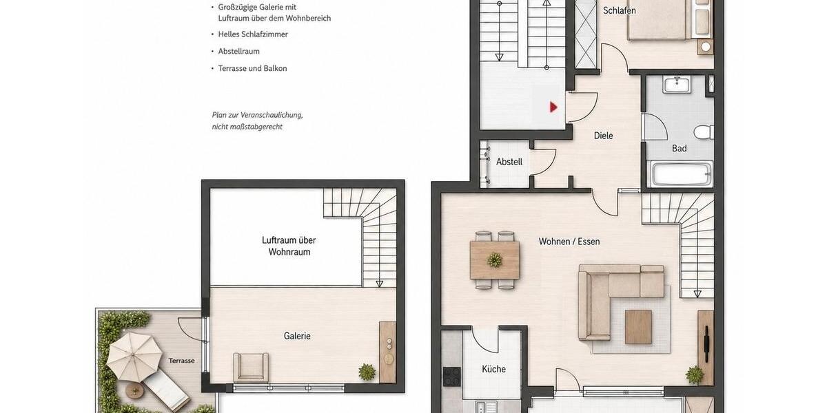 Maisonettenwohnung Bonn Hardtberg - 2.5 Zimmer, 78 m&sup2;, 269.000&euro; | Angebot:27202307