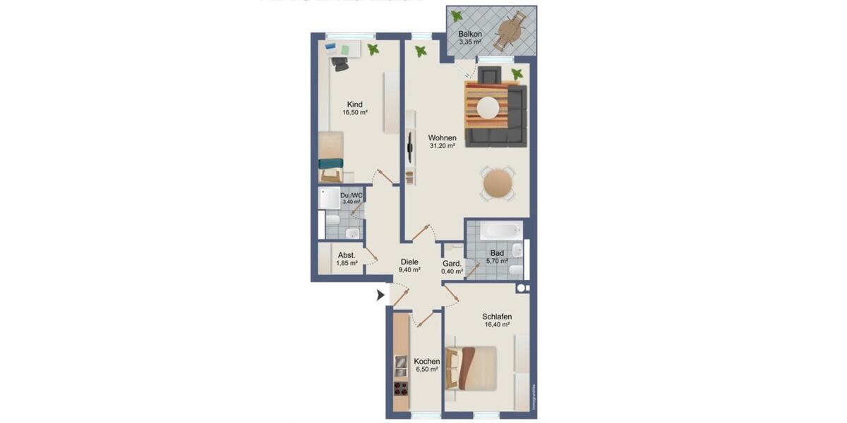 Erdgeschoßwohnung Brühl - 3 Zimmer, 95 m&sup2;, 339.000&euro; | Angebot:24265520