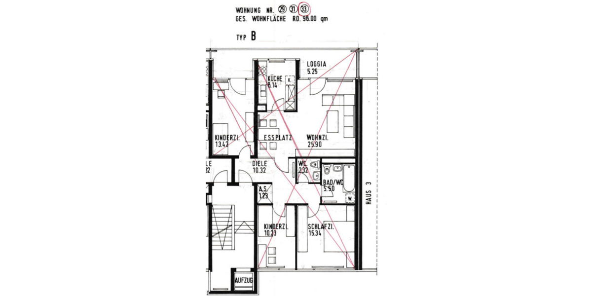 Dachgeschoßwohnung Bonn Bad Godesberg - 4.5 Zimmer, 98 m&sup2;, 1.900&euro; | Angebot:24678768