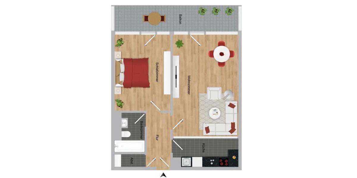 Etagenwohnung Bergisch Gladbach Alt-Frankenforst - 2 Zimmer, 62 m&sup2;, 165.000&euro; | Angebot:27630568