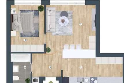 Wohnung zum Mieten in Hürth 605 € 52 m² 2 zimmer