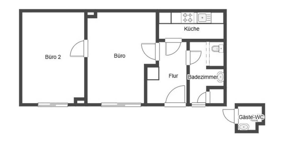 Wohn- und Geschäftshaus mit Werkstatt, Lagerflächen und Garagen in Bad Godesberg zimmer