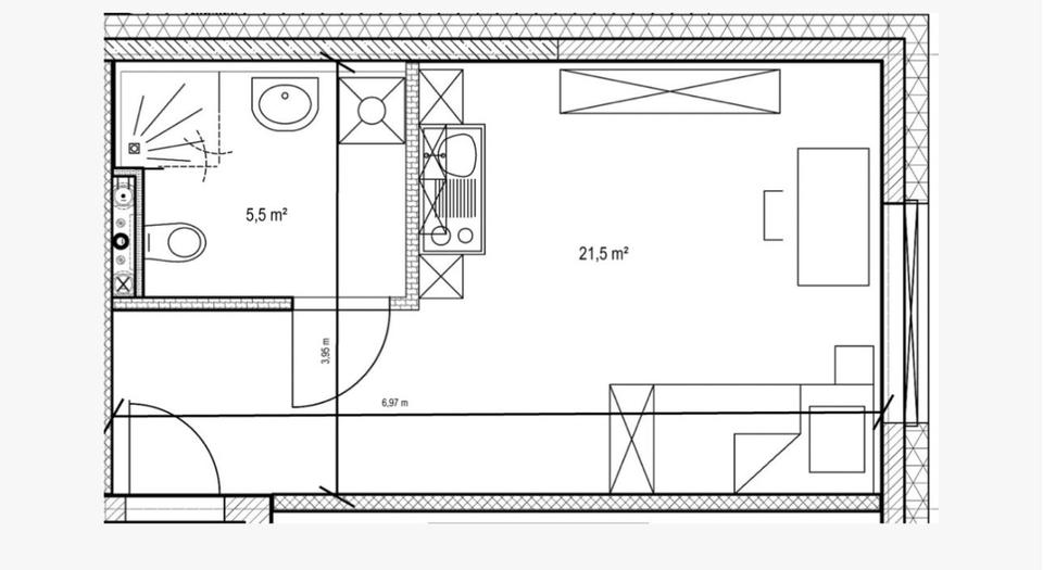 Etagenwohnung Rheinbach - 2 Zimmer, 27 m&sup2;, 456&euro; | Angebot:24748671