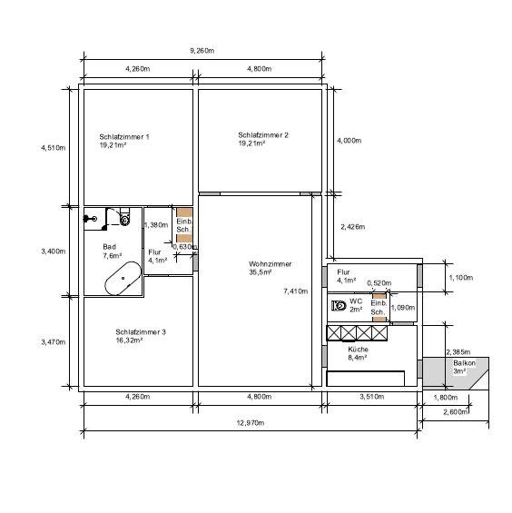 Etagenwohnung Köln Rodenkirchen - 4 Zimmer, 120 m&sup2;, 680.000&euro; | Angebot:26492016