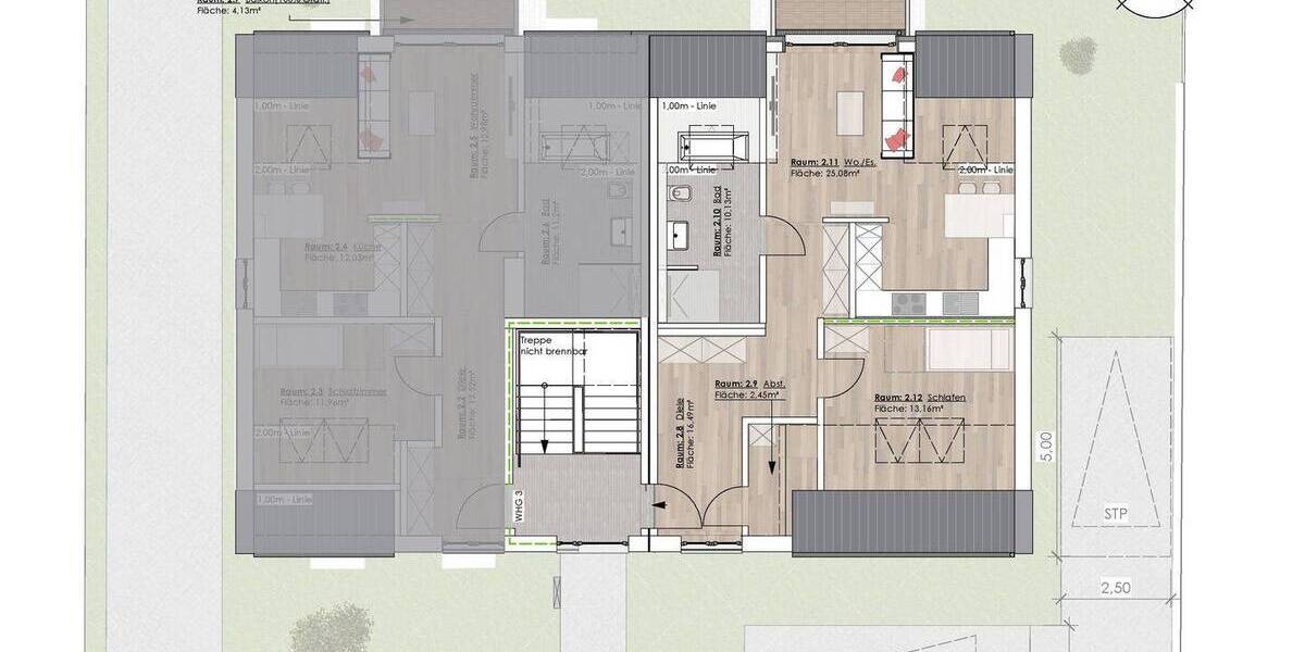 Etagenwohnung Troisdorf-Bergheim Bergheim - 3 Zimmer, 77 m&sup2;, 1.350&euro; | Angebot:25929312