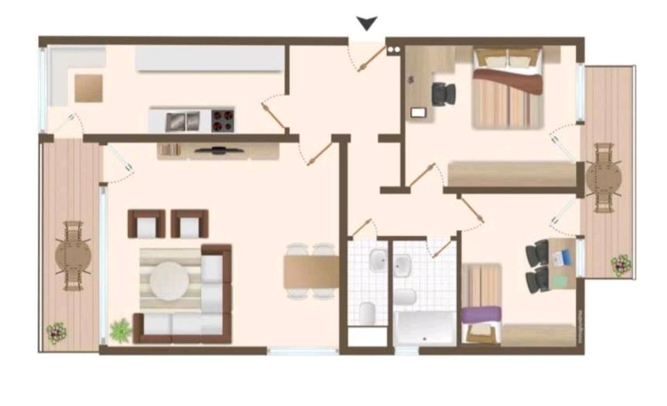 Etagenwohnung Köln Rodenkirchen - 3 Zimmer, 90 m&sup2;, 609.000&euro; | Angebot:24841805