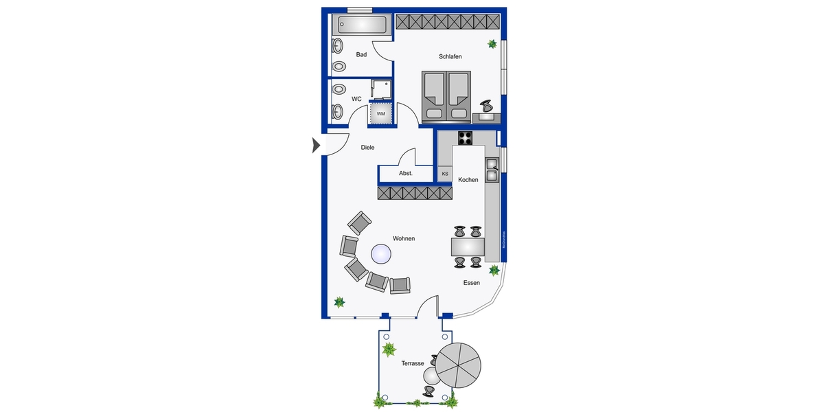 Bezugsfrei! Barrierefrei! Frisch renoviert! Top 2 Zimmer ETW mit Aufzug, Terrasse, und TG-Stellplatz - Etagenwohnung Sankt Augustin | Angebot:26905800