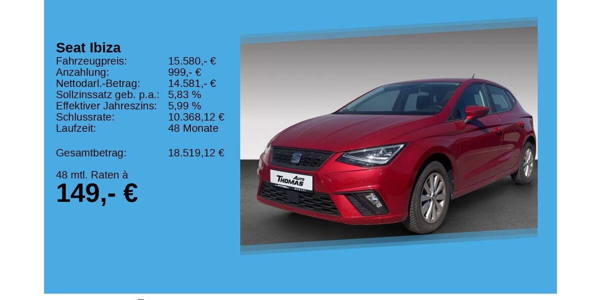 Seat Ibiza 48.250 km 15.580 &euro; Bonn 53227