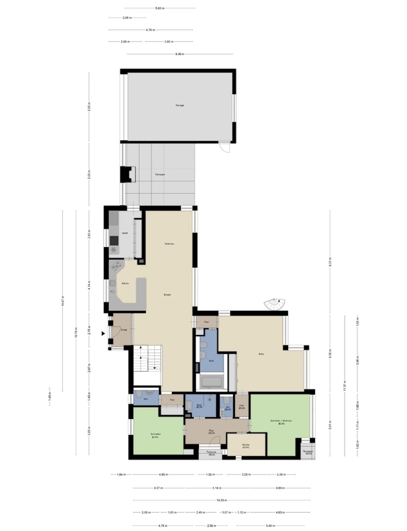 Hochwertiges, flexibel nutzbares Architektenhaus mit Einliegerwohnung und Traumgarten in begehrter Lage von Bonn-Röttgen 8 zimmer
