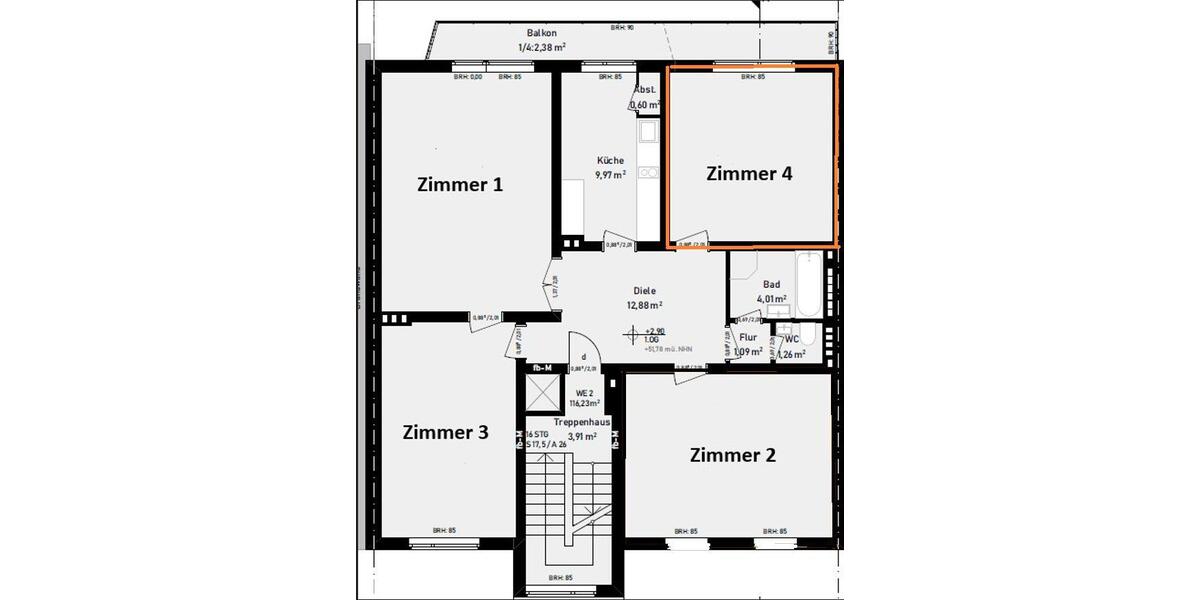 Etagenwohnung Köln Innenstadt - 1 Zimmer, 19 m&sup2;, 549&euro; | Angebot:26327068