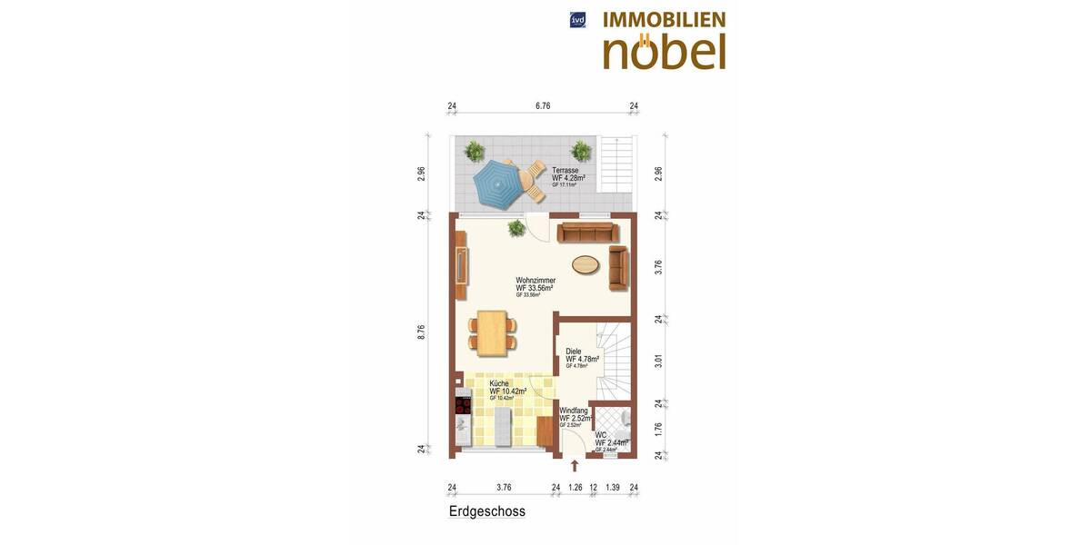 Reihenmittelhaus Niederkassel Ranzel - 6 Zimmer, 141 m&sup2;, 419.000&euro; | Angebot:26543754