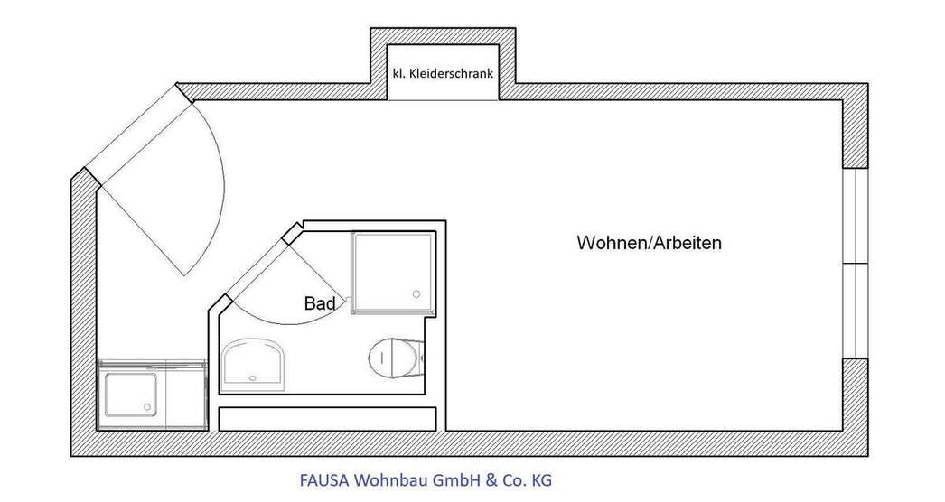 Wohnung zum Mieten in Bonn 355 € 21.32 m² 1 zimmer