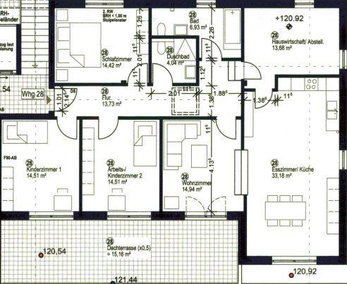 Etagenwohnung Bergisch Gladbach Alt-Frankenforst - 4 Zimmer, 136 m&sup2;, 1.765&euro; | Angebot:25377614
