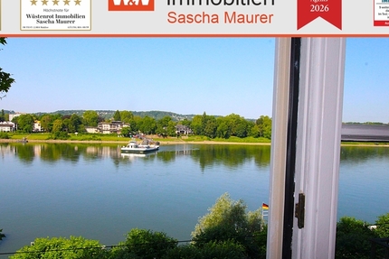 Erste Reihe Rheinblick! Sofort beziehbare zwei Zimmer mit kleinem Balkon, Stellplatz und Garage. TOP - Wohnung Königswinter | Angebot:26948143