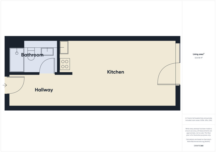 DIE ZimmerEI | Modern + zentral: möbliertes Apartment für Studierende & Auszubildende | Maxi Bude
