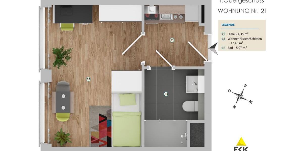 SECHS Wohnungen. SECHS Chancen. Ein Zuhause. 6 top-sanierte 1-Zimmer-Wohnungen in Bonn-Beuel 1 zimmer