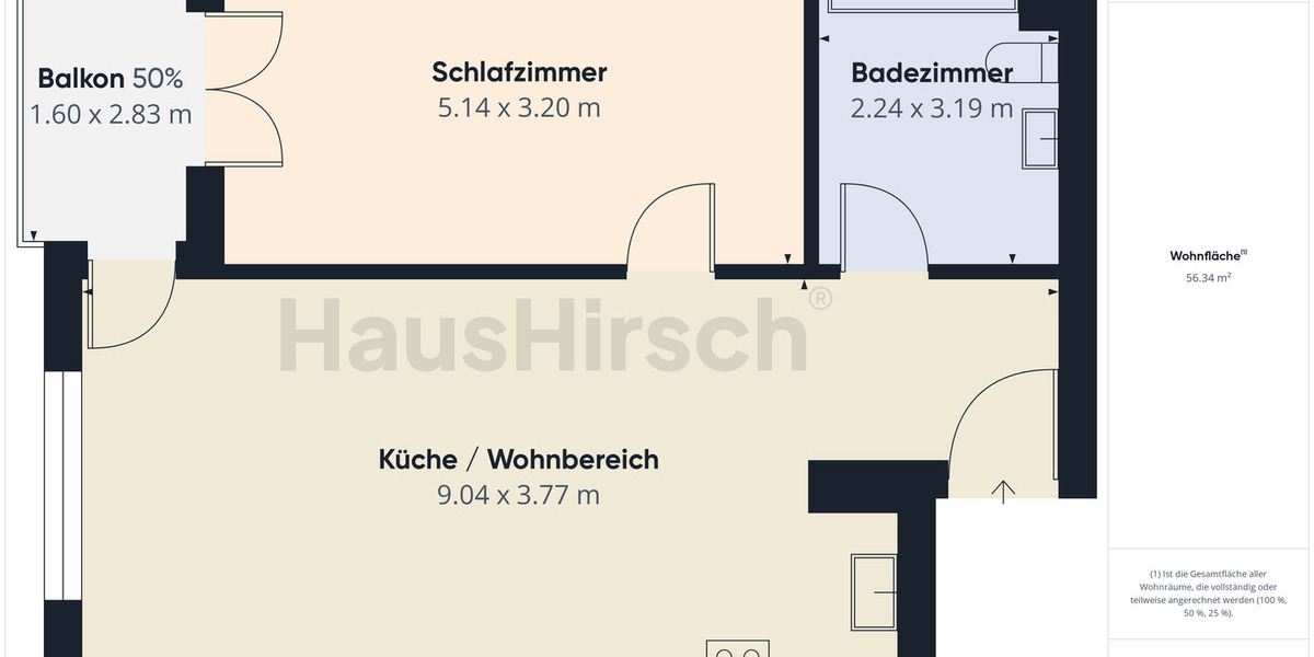 Etagenwohnung Bonn Endenich - 2 Zimmer, 57 m&sup2;, 319.000&euro; | Angebot:25867997
