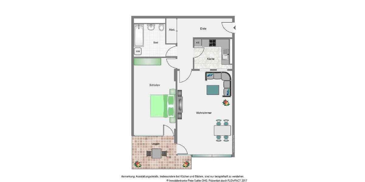 Etagenwohnung Bonn Auerberg - 2 Zimmer, 88 m&sup2;, 299.000&euro; | Angebot:24706522