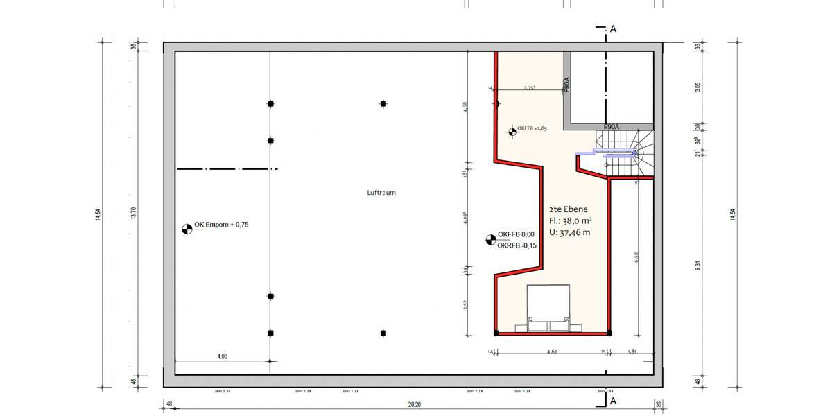 Etagenwohnung Euskirchen Dom-Esch - 2 Zimmer, 300 m&sup2;, 1.800&euro; | Angebot:25874627