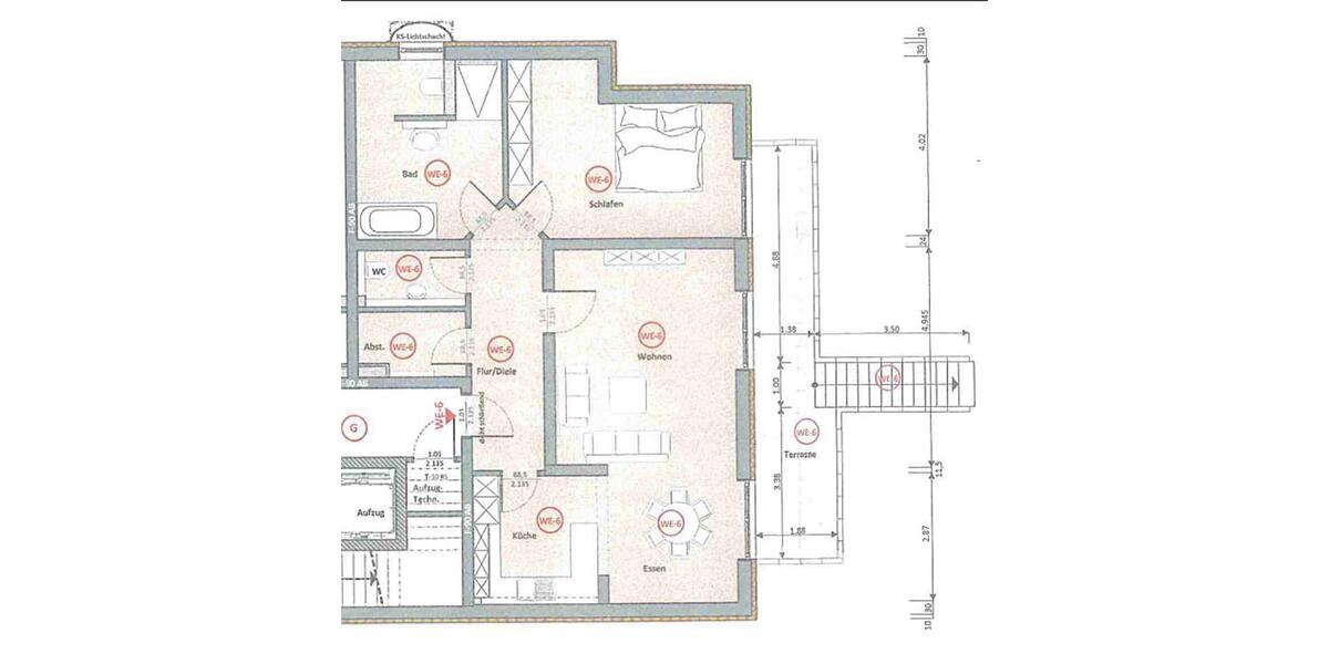 Etagenwohnung Euskirchen Dom-Esch - 2.5 Zimmer, 86 m&sup2;, 1.130&euro; | Angebot:23691750