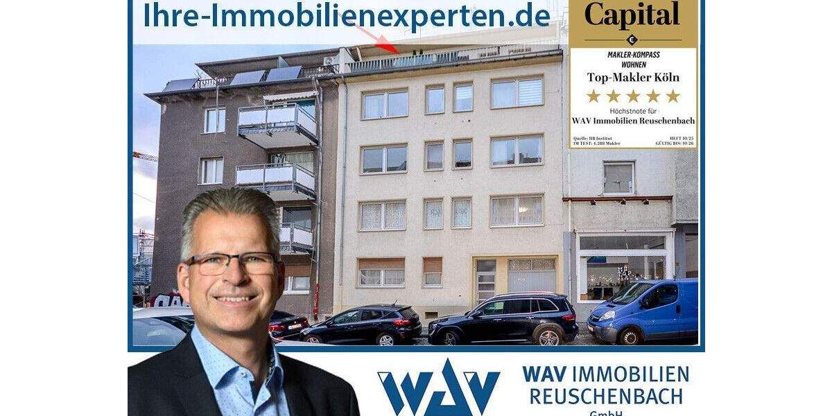 Charmante 2-Zimmerwohnung mit Wintergarten, zwei Balkonen & Garage - ganz oben in Köln-Mülheim 2 zimmer