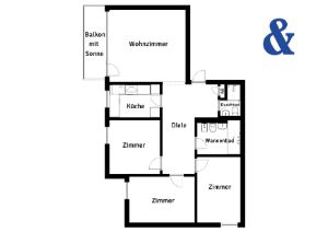 Ihr neues Zuhause in Lannesdorf: Modernisierte 4-Zimmer-Eigentumswohnung mit zwei neuen Bädern und Balkon. - Wohnung Bonn Lannesdorf | Angebot:25107048