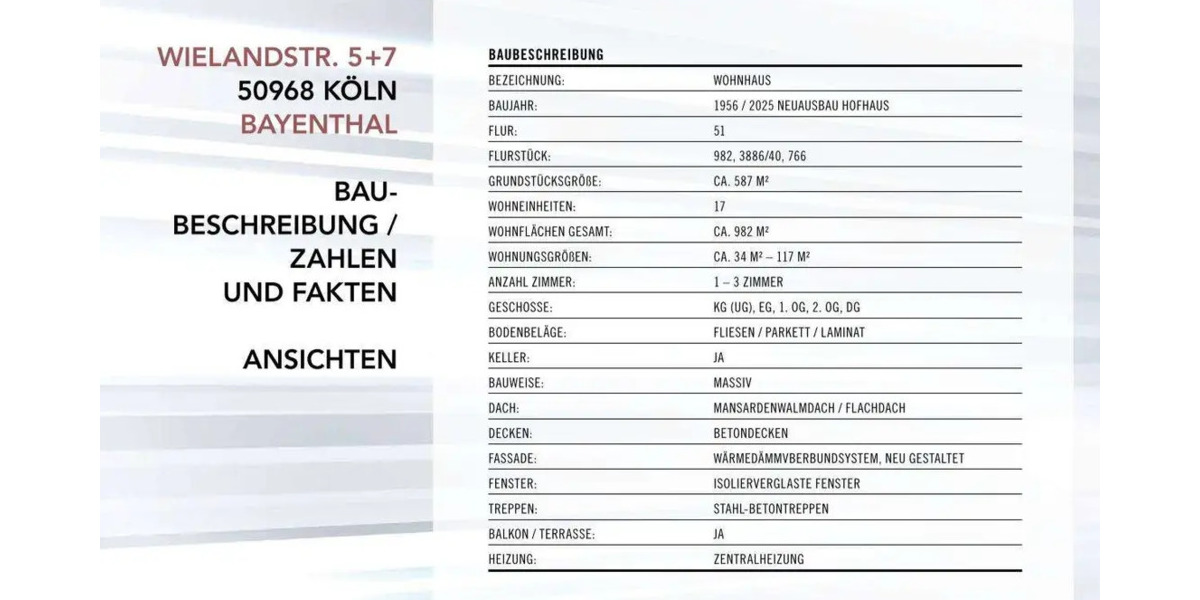 Etagenwohnung Köln Bayenthal - 3 Zimmer, 117 m&sup2;, 659.000&euro; | Angebot:26401827