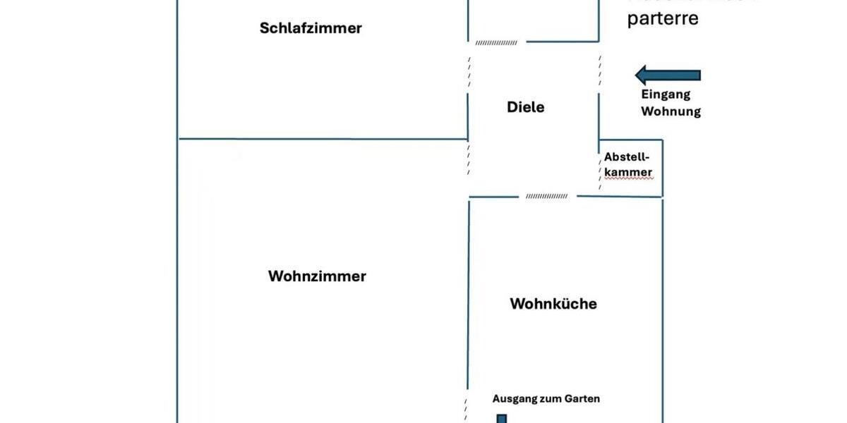 Hochparterre Bonn Lannesdorf - 2 Zimmer, 58 m&sup2;, 239.000&euro; | Angebot:25966348
