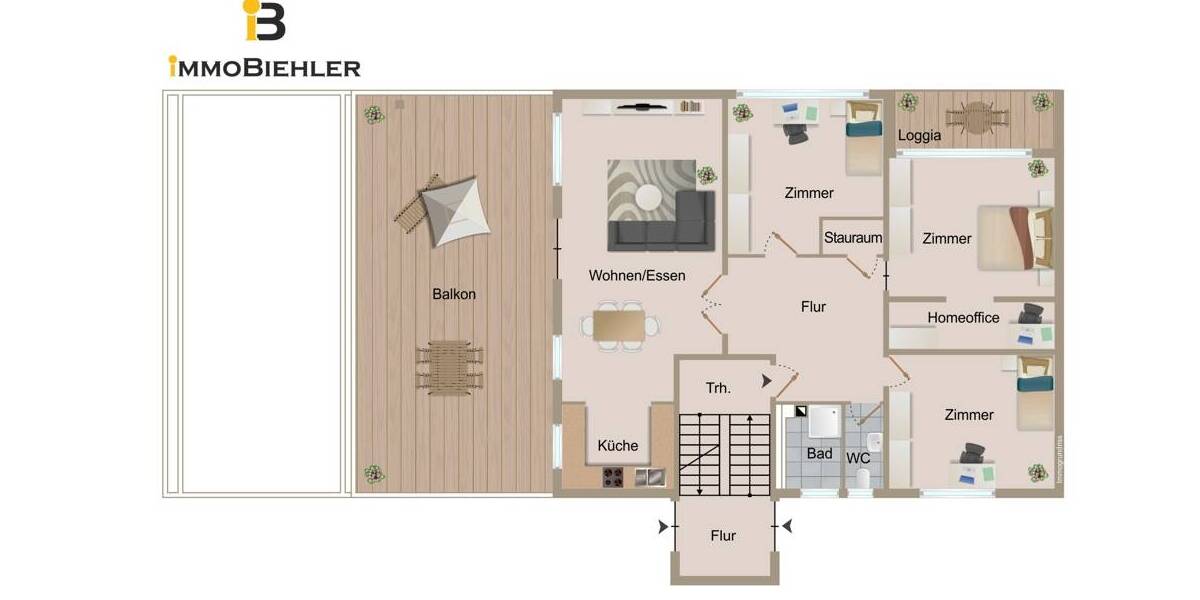 Etagenwohnung Köln Neubrück - 4 Zimmer, 136 m&sup2;, 514.500&euro; | Angebot:25727707