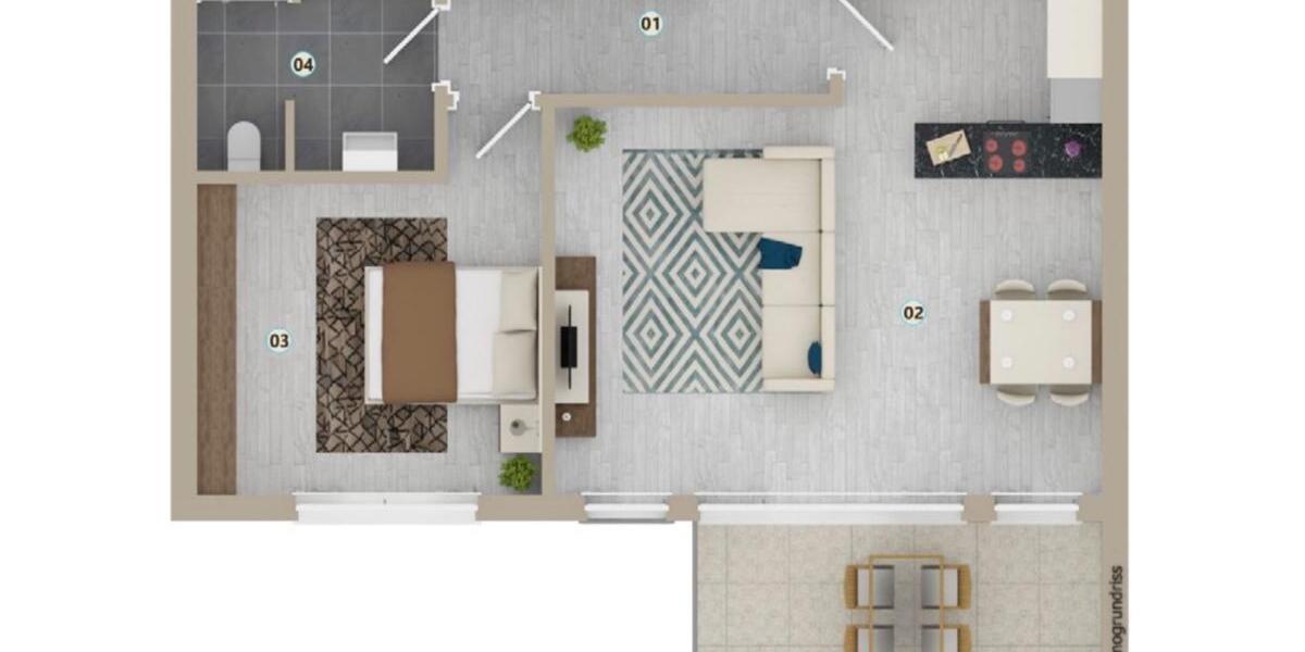 Etagenwohnung Hennef (Sieg) - 2 Zimmer, 67 m&sup2;, 1.150&euro; | Angebot:24817244