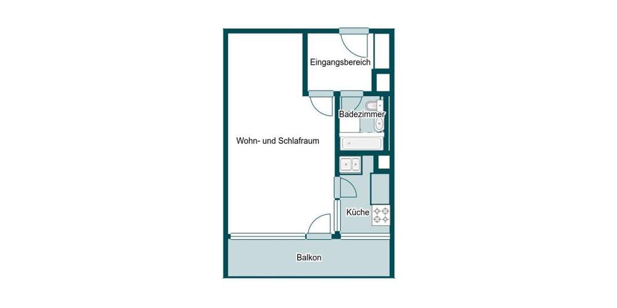Etagenwohnung Sankt Augustin Niederpleis - 1 Zimmer, 42 m&sup2;, 87.000&euro; | Angebot:24778249
